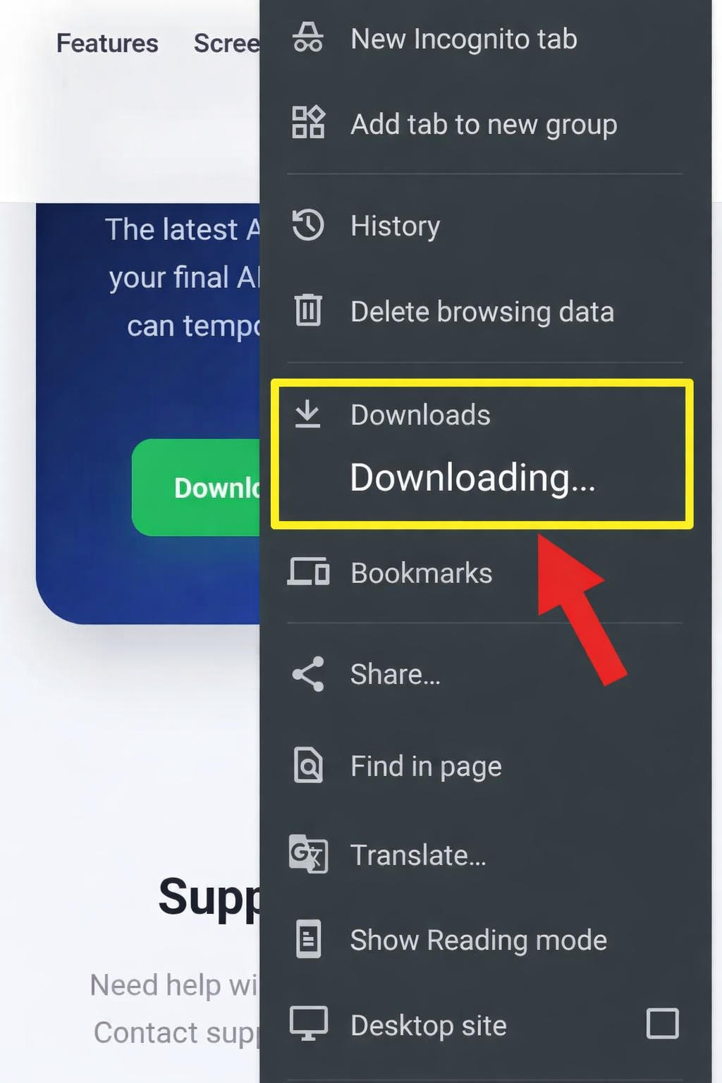 Download APK Step