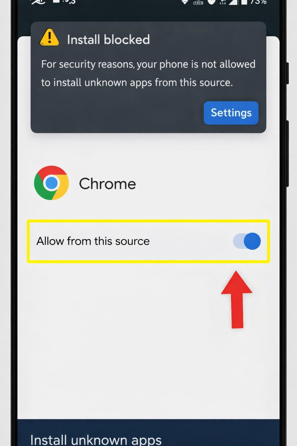 Allow Install Permission Step